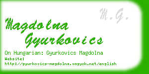 magdolna gyurkovics business card